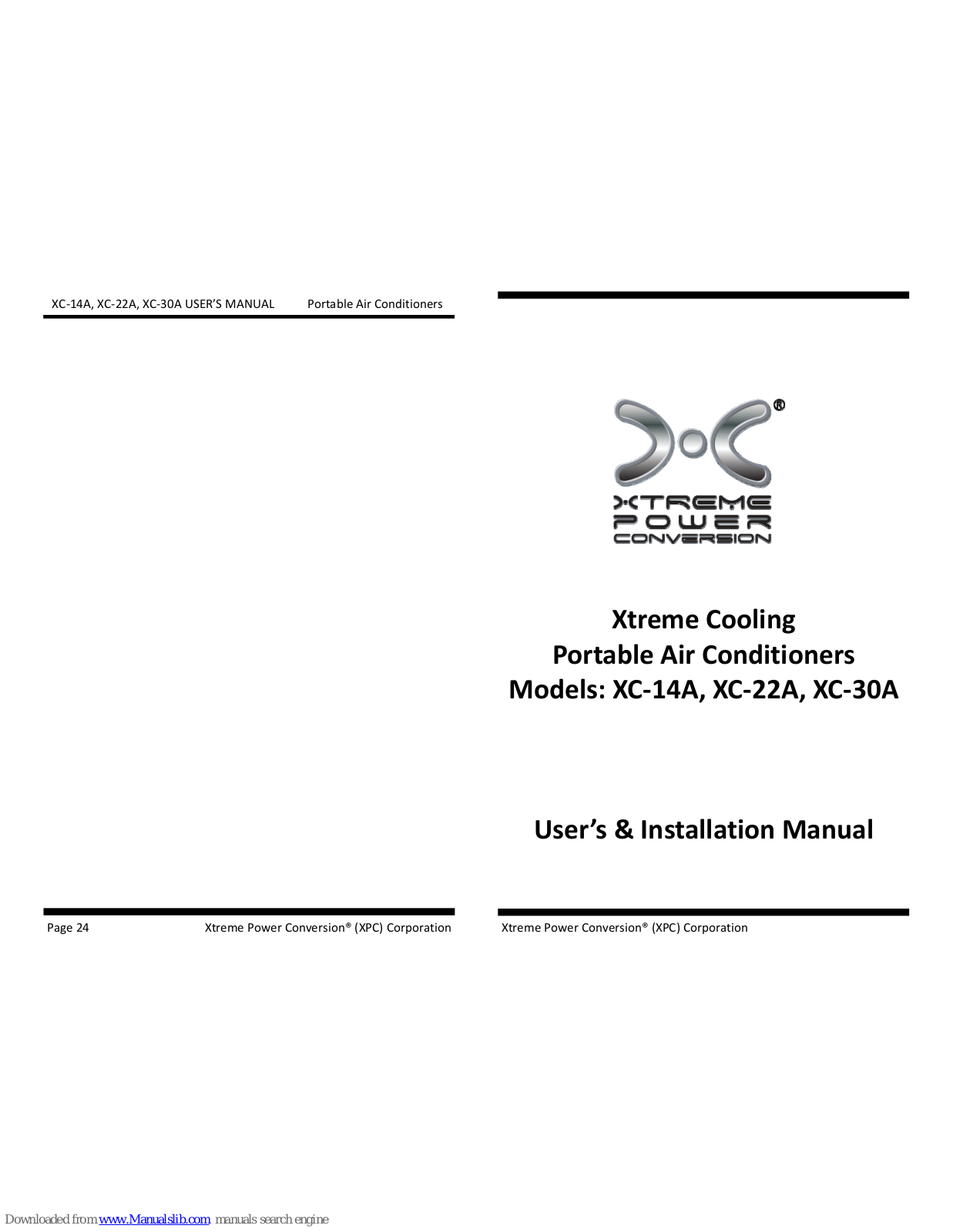 Xtreme Power Conversion XC‐14A, XC‐22A, XC‐30A User & Installation Manual - ManualMachine.com