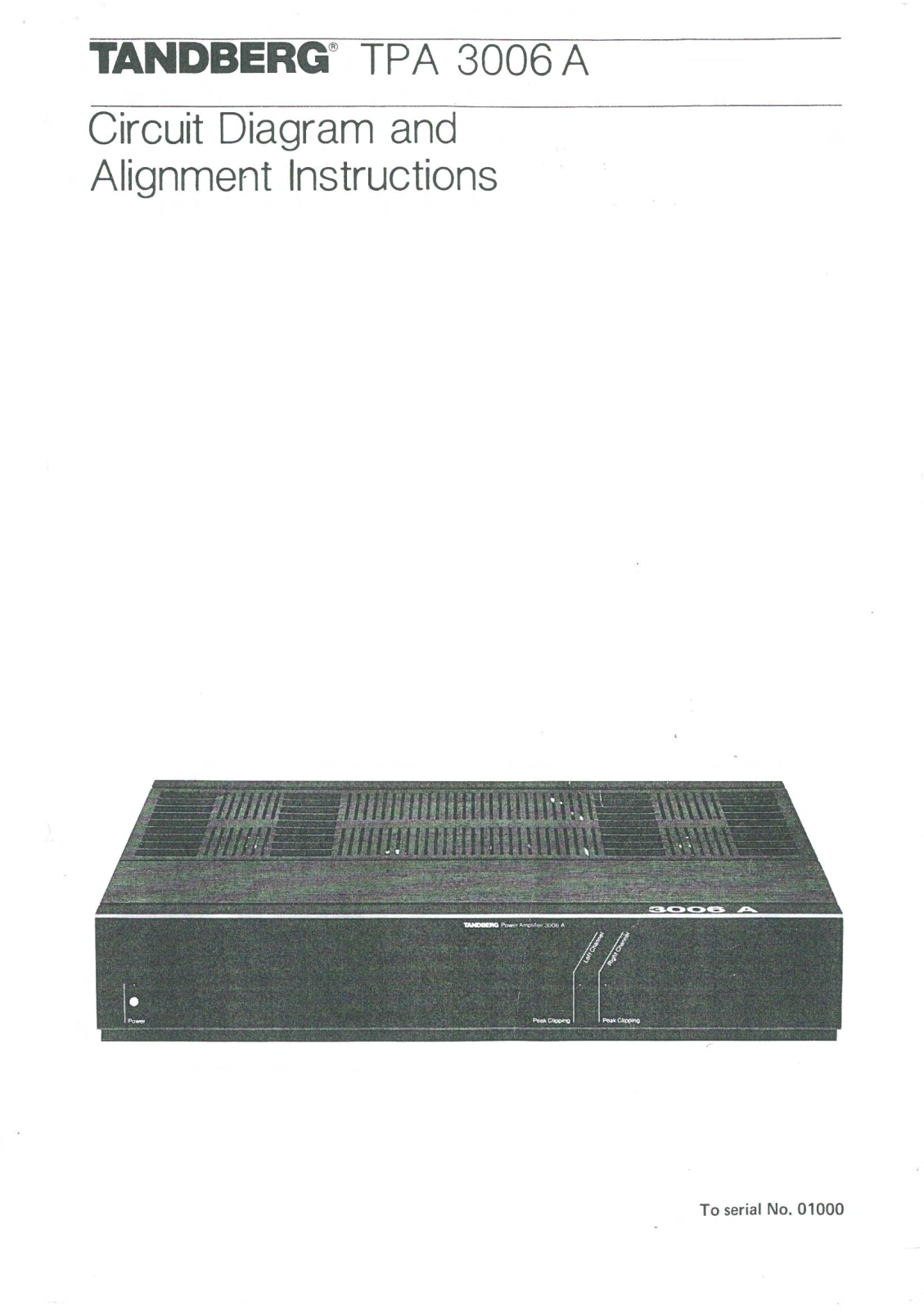 Tandberg TPA-3006-A Schematic