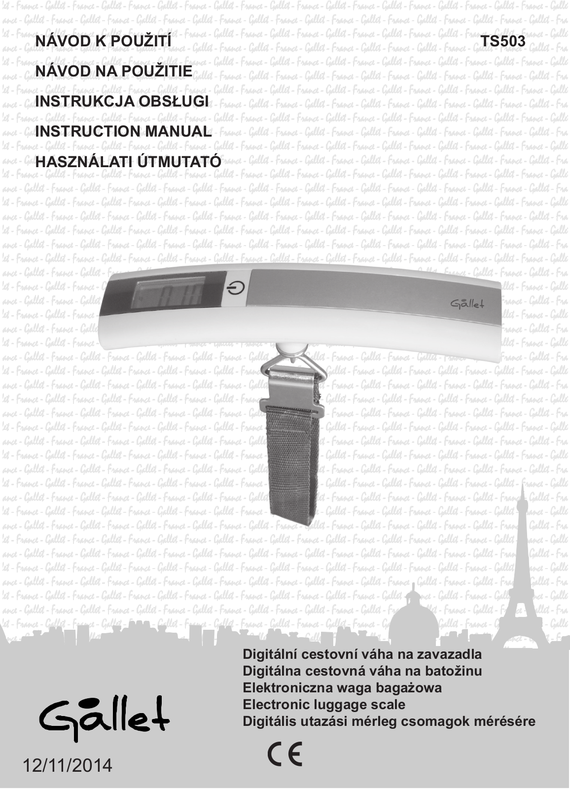 Gallet TS 503 User Manual