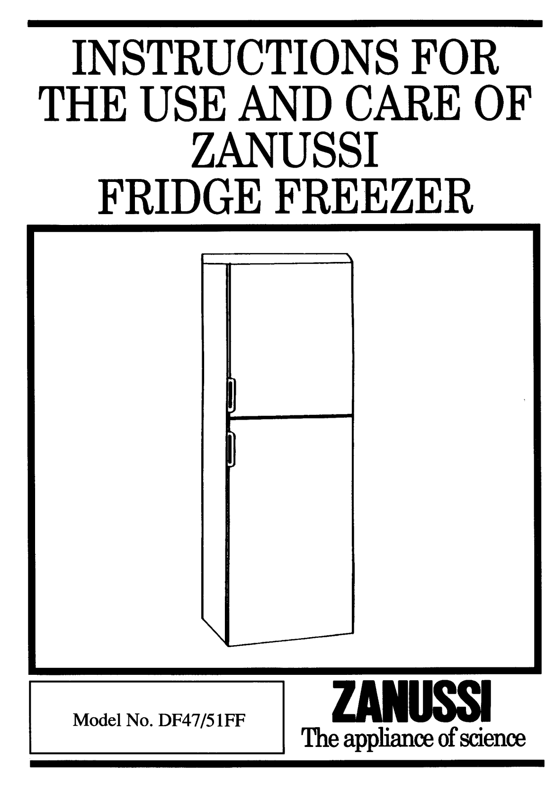 Zanussi DF 47 51 FF User Manual