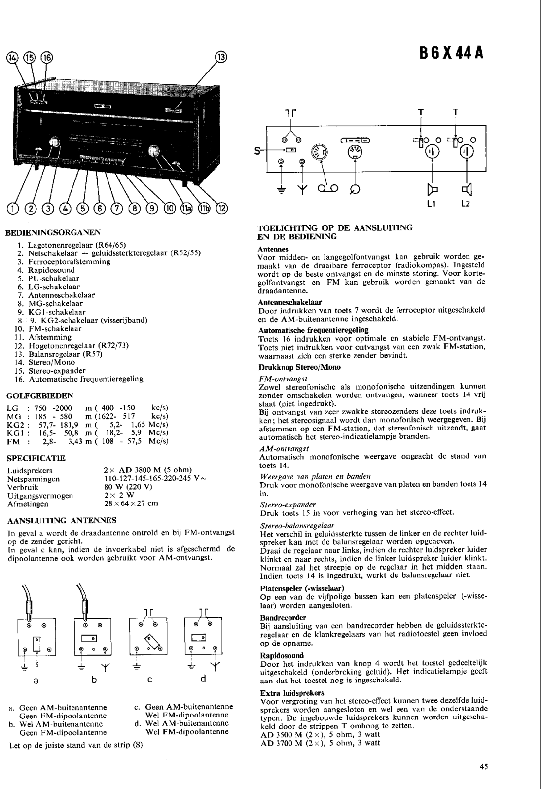 Philips B-6-X-44-A Service Manual