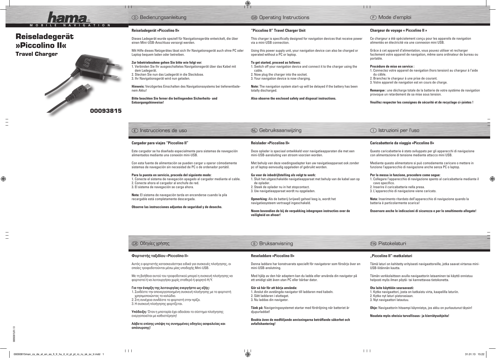 Hama 93815 User manual