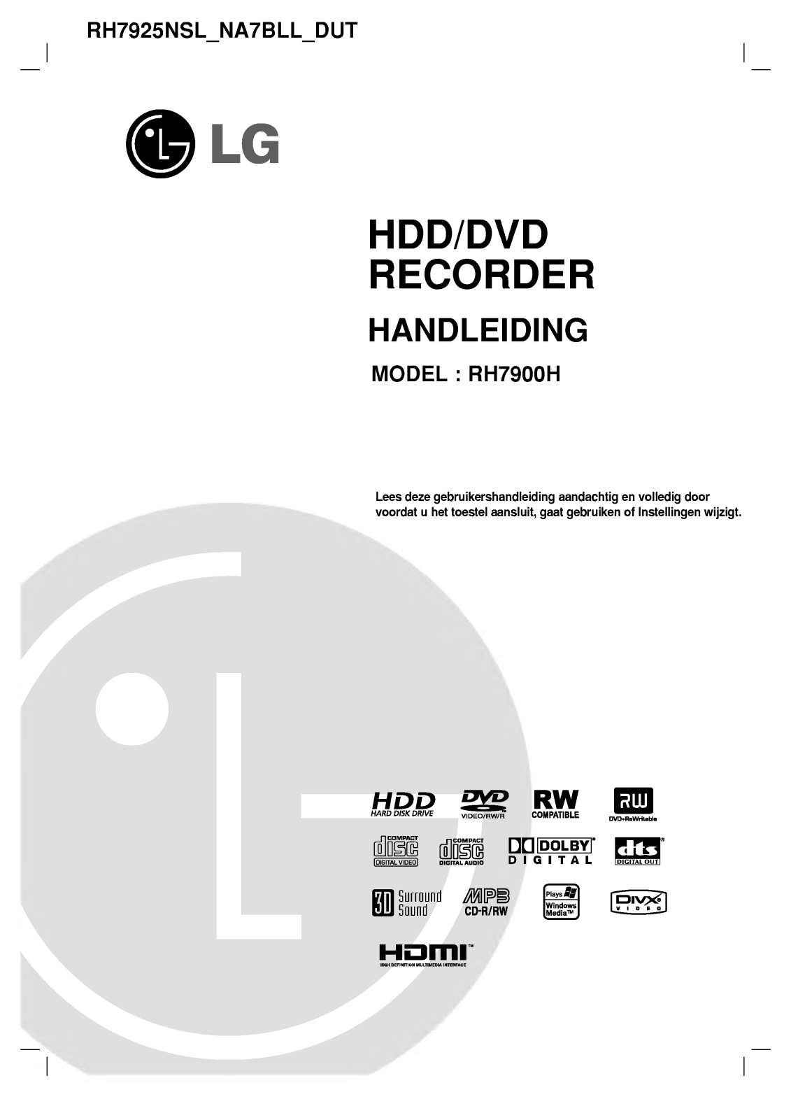 Lg RH7900H User Manual