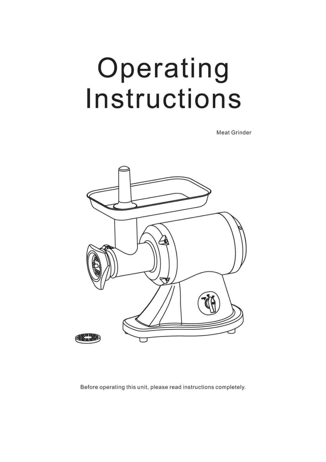 Omcan Food Machinery FA12 Installation  Manual