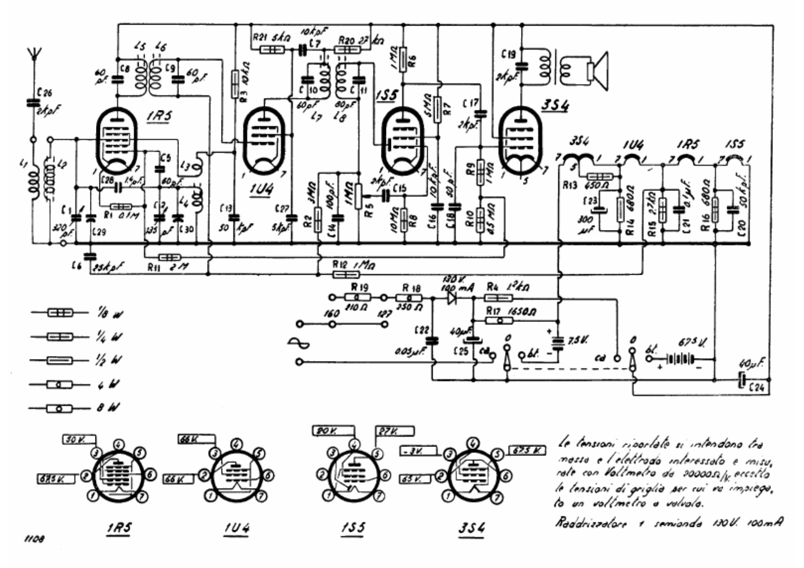 Watt Radio piccolo sport schematic