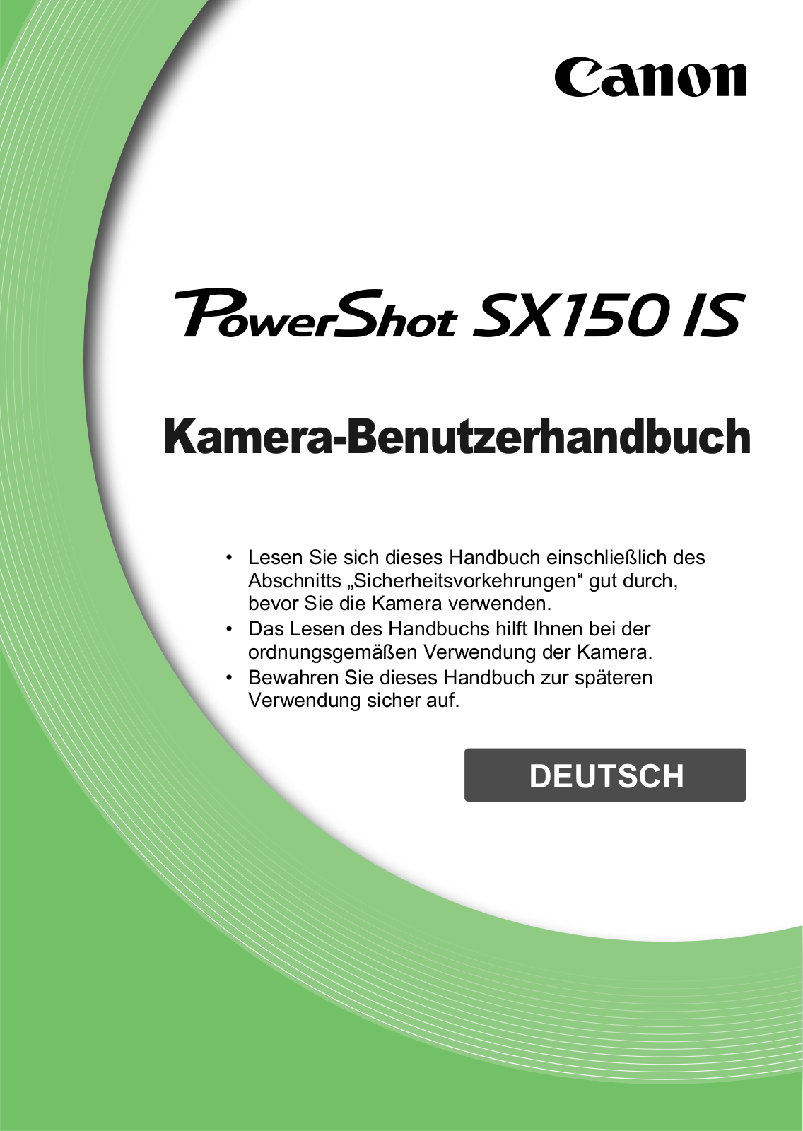 Canon PowerShot SX150 IS User guide