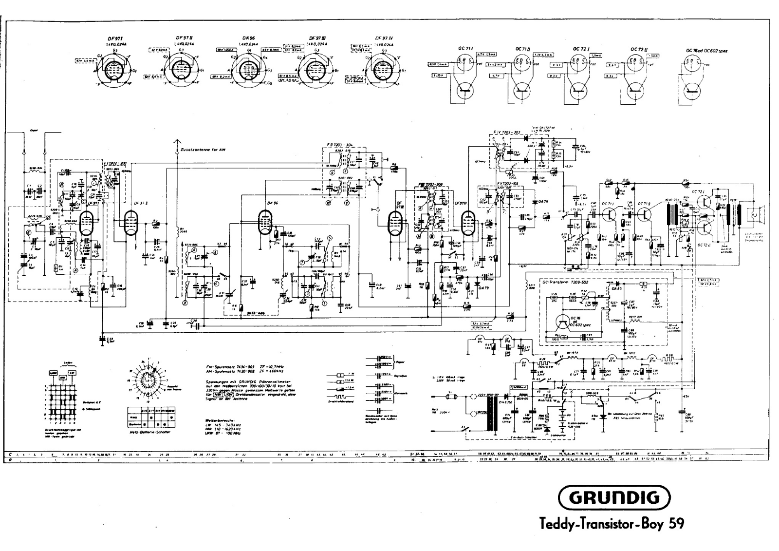 Grundig teddy   boy 59 schematic