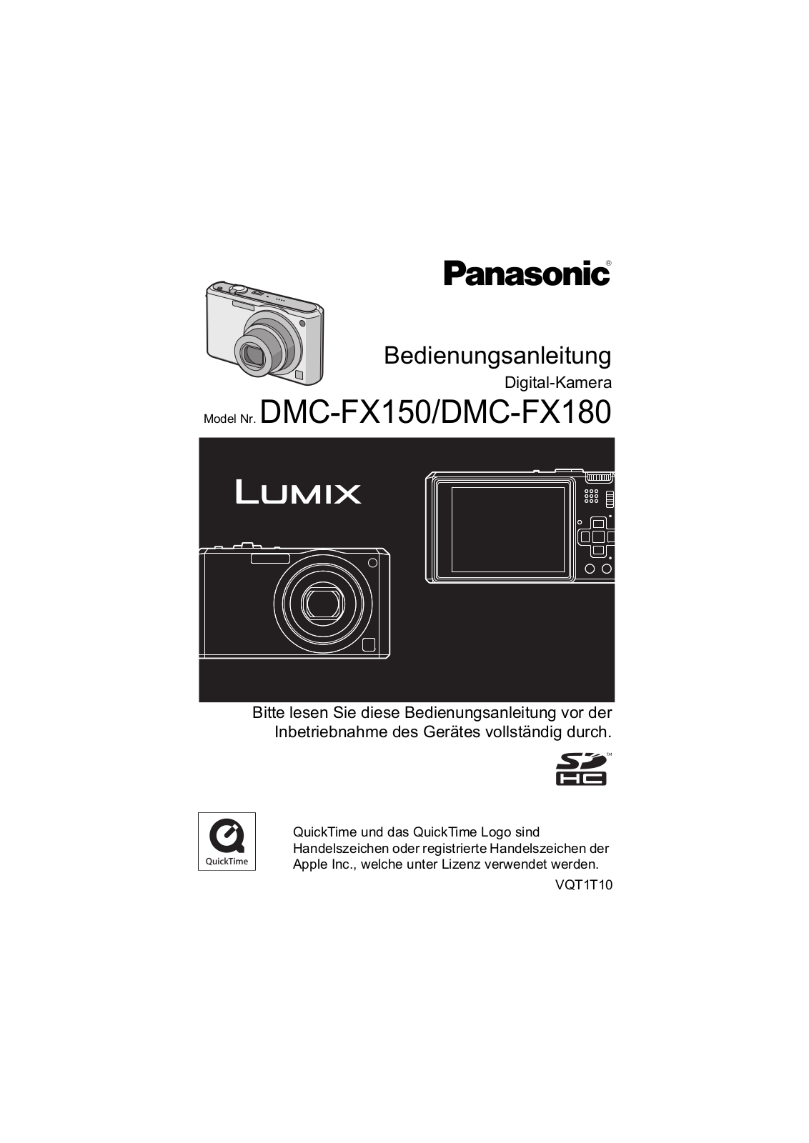 Panasonic LUMIX DMC-FX180, LUMIX DMC-FX150 User Manual