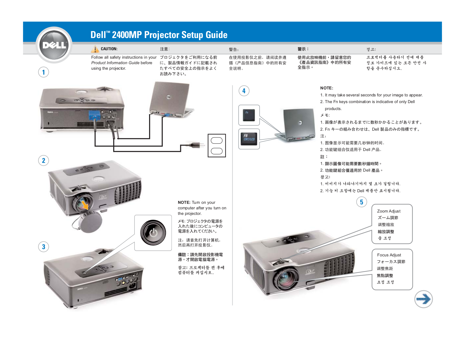 Dell 2400MP Setup Guide