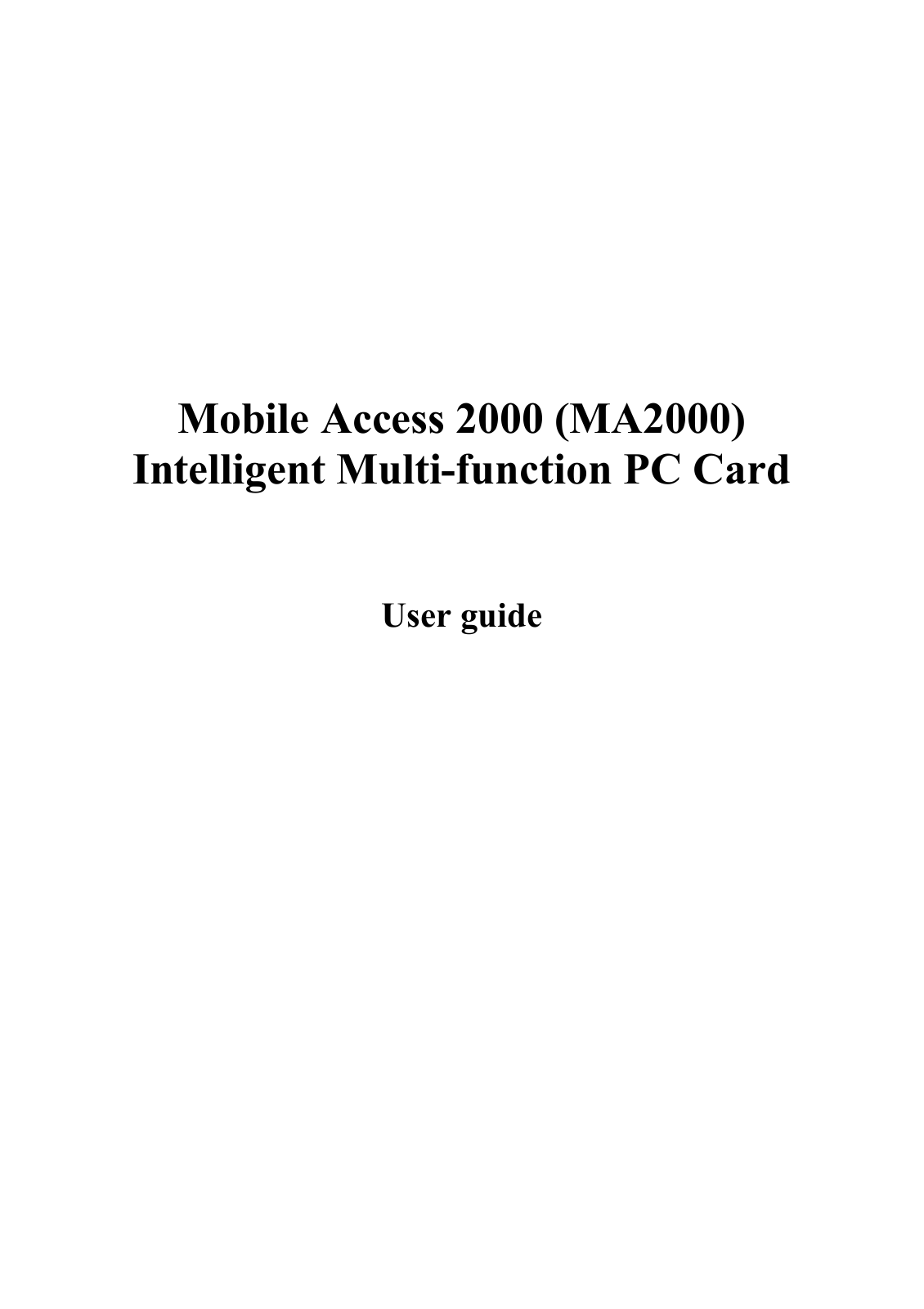 Abocom MA2000 User Manual - ManualMachine.com