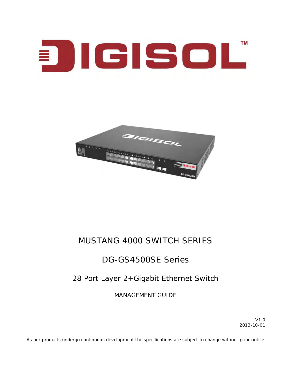 Digisol DG-GS4528SE, DG-GS4528FSE Management Manual