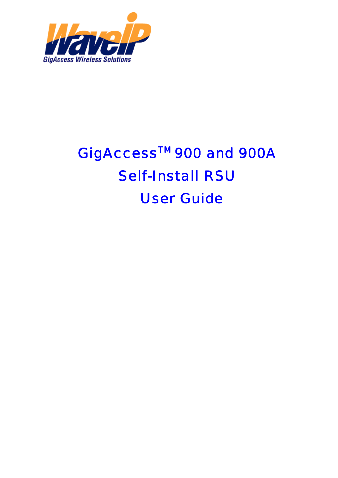 WaveIP GA900-RSU User Manual