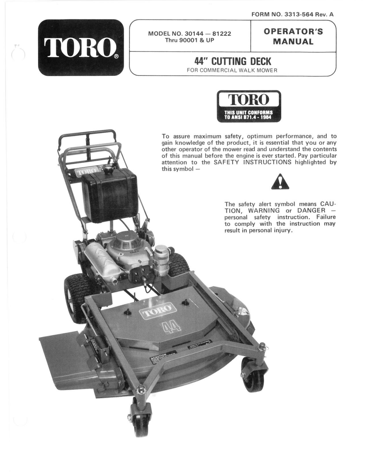 Toro 30144 Operator's Manual