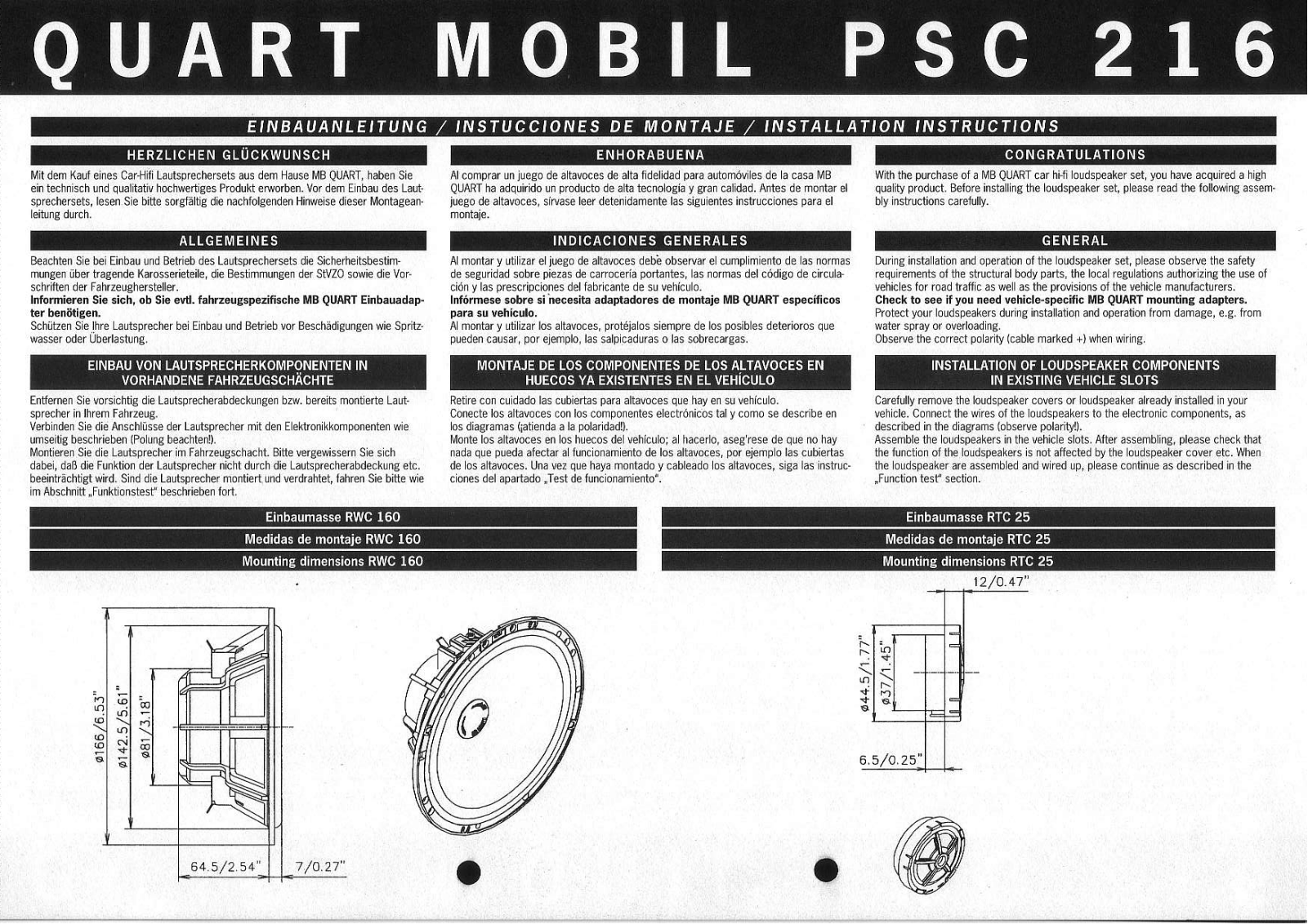 MB QUART PCS 216 User Manual - ManualMachine.com