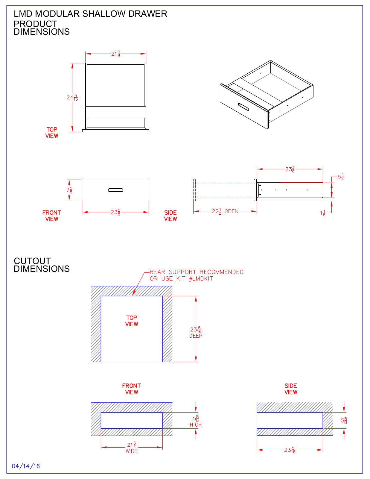 Lynx LMD4 Dimensions