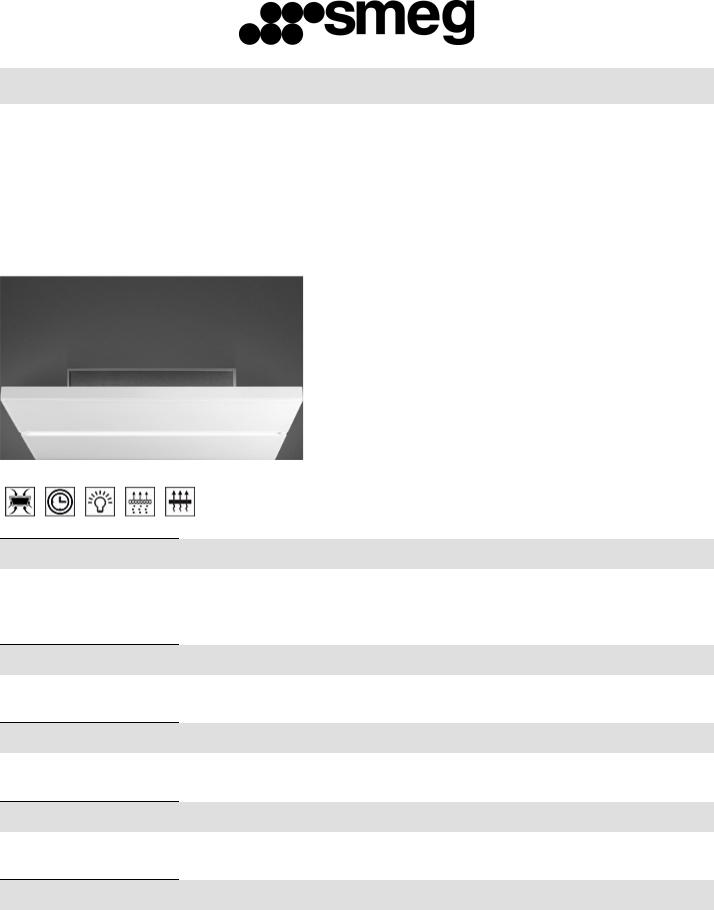 Smeg KSCF90B Product Information Sheet