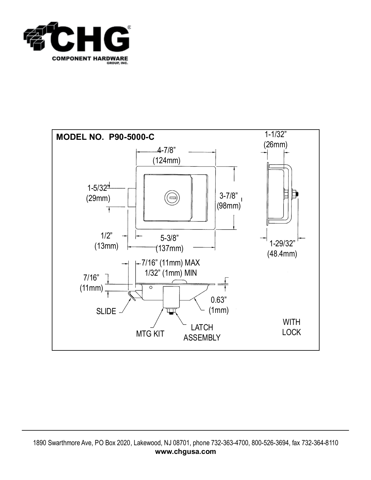 Component Hardware P90-5000-C User Manual