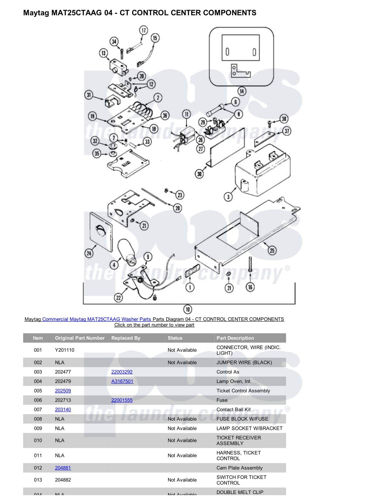 Maytag MAT25CTAAG Parts Diagram