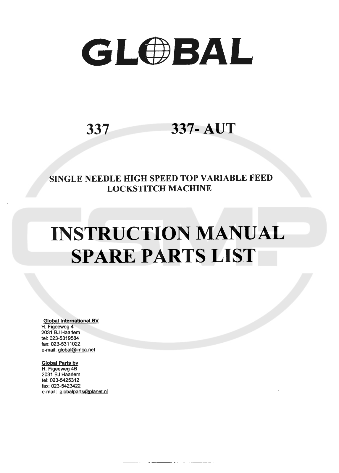 Global 337 Parts Book