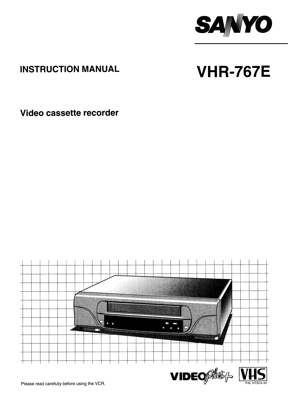 Sanyo VHR-767E Instruction Manual
