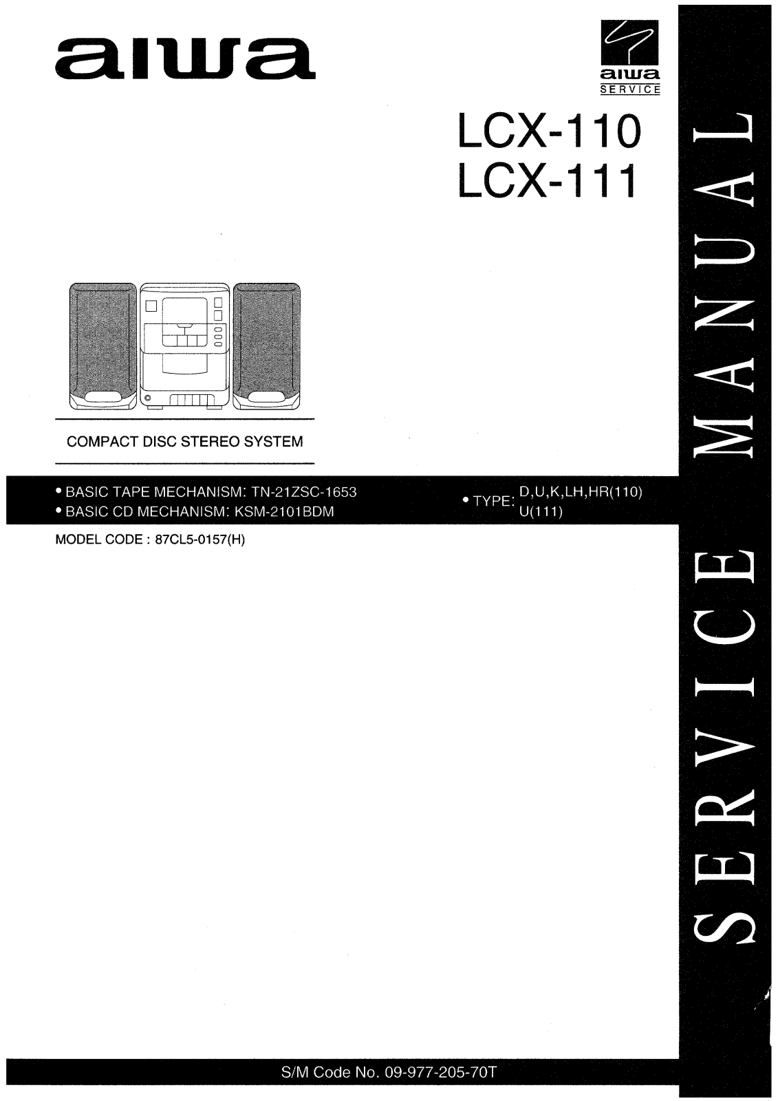 Aiwa LCX-110 Service manual