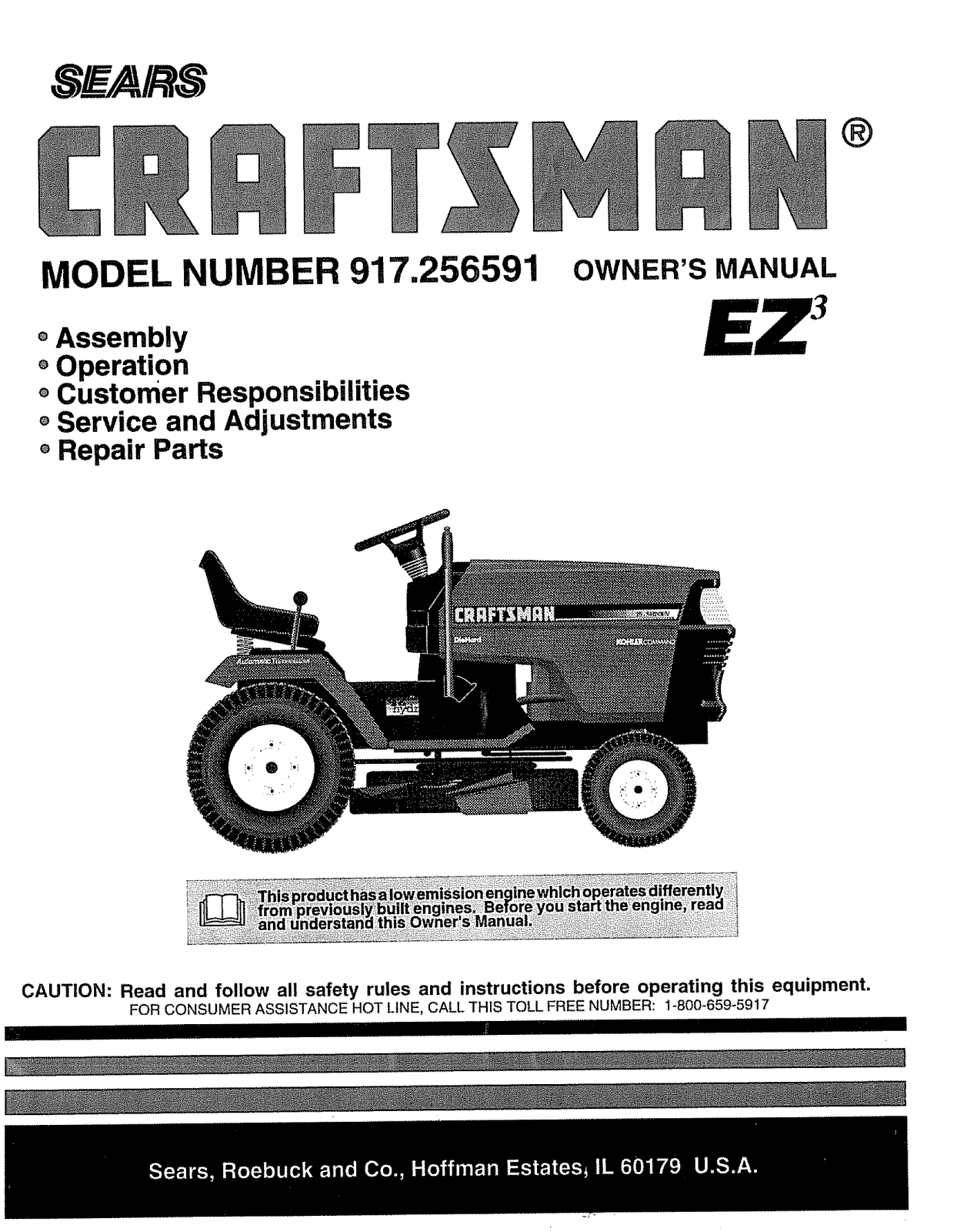 Craftsman 917256591 Owner’s Manual