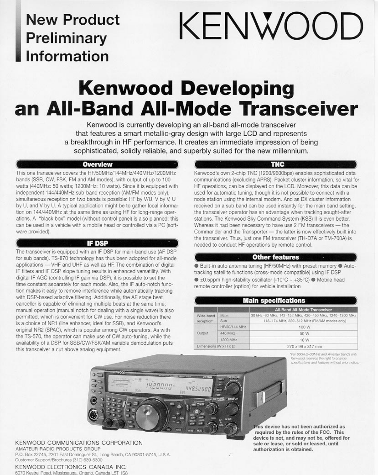 Kenwood TS-0000 Service Manual