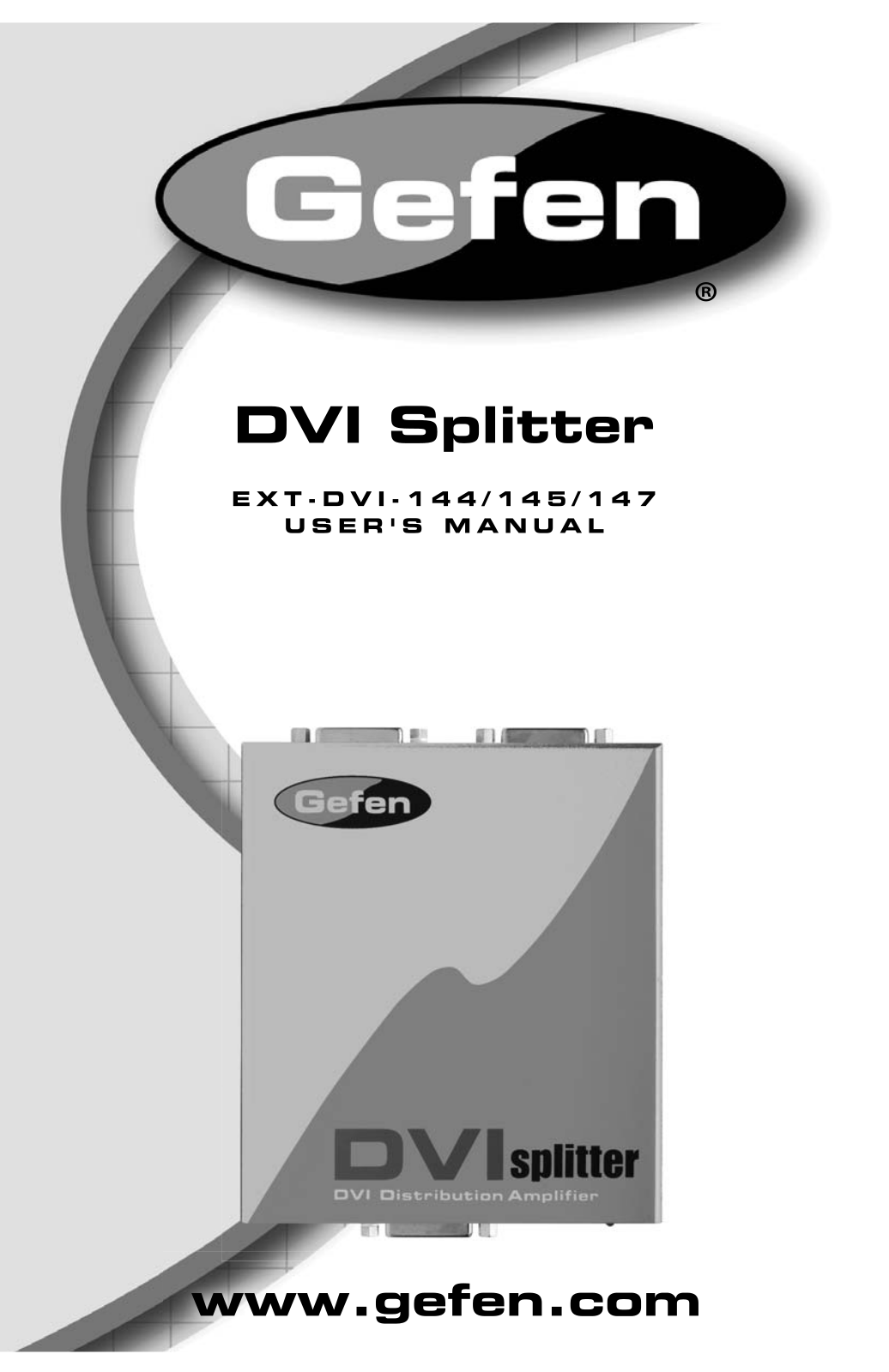 Gefen EXT-DVI-147, EXT-DVI-144, EXT-DVI-145 User Manual