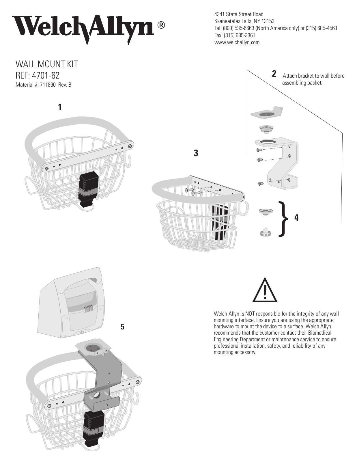 Welch Allyn Medical Diagnostic Equipment 4701-62 User Manual