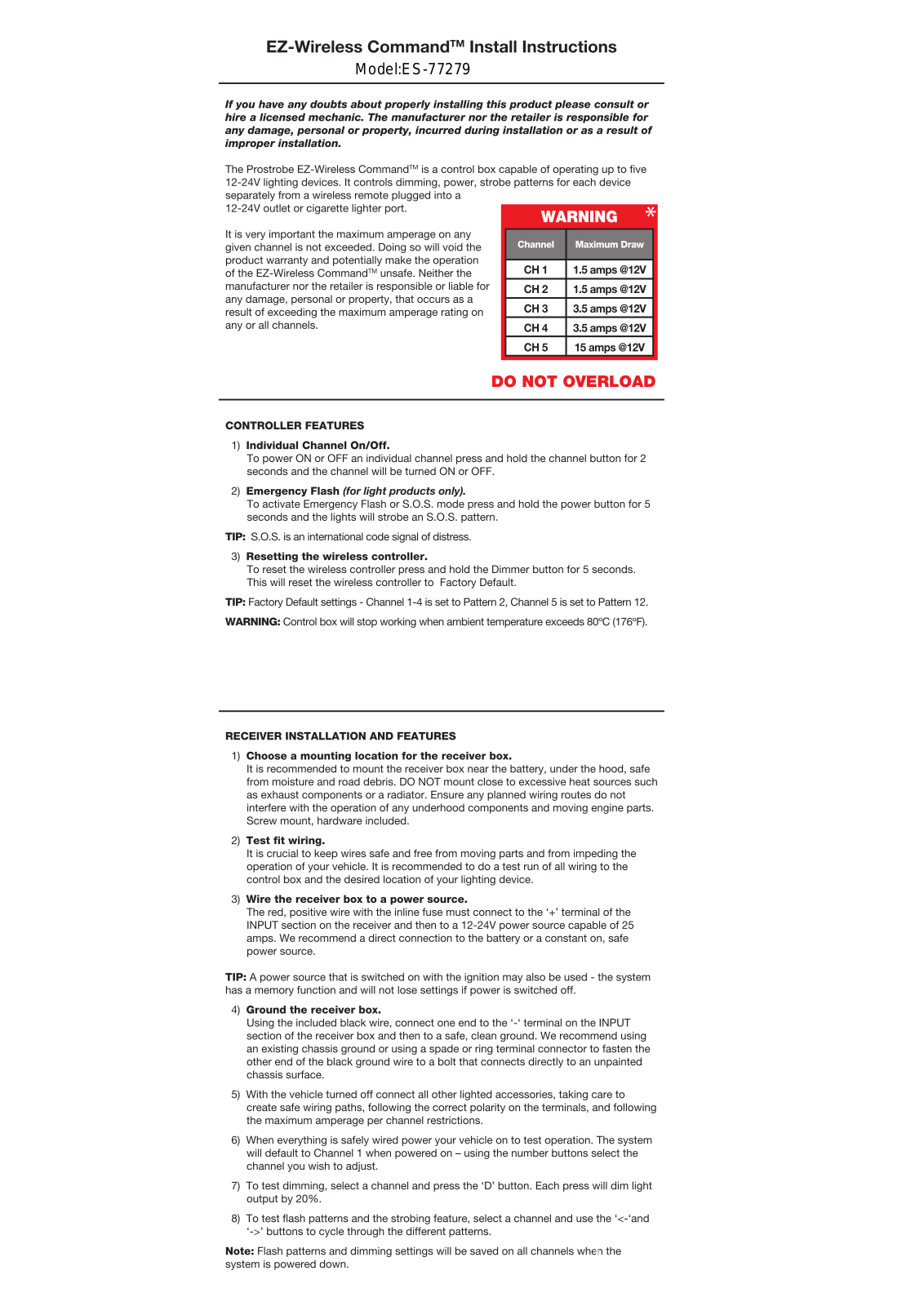 Zhe Jiang Eastsun Autocar Things ES 77279RX User Manual