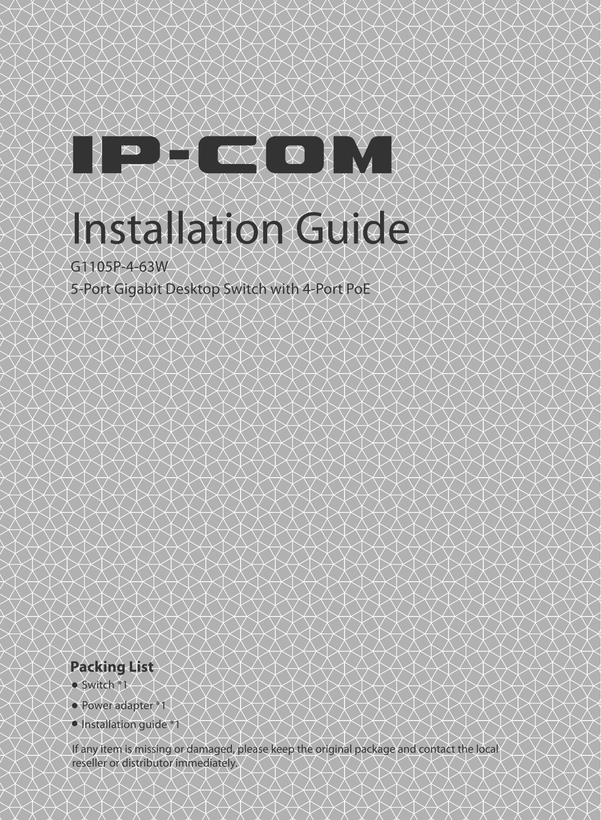 IP-COM ICIP-G1105P-4 User Guide - ManualMachine.com