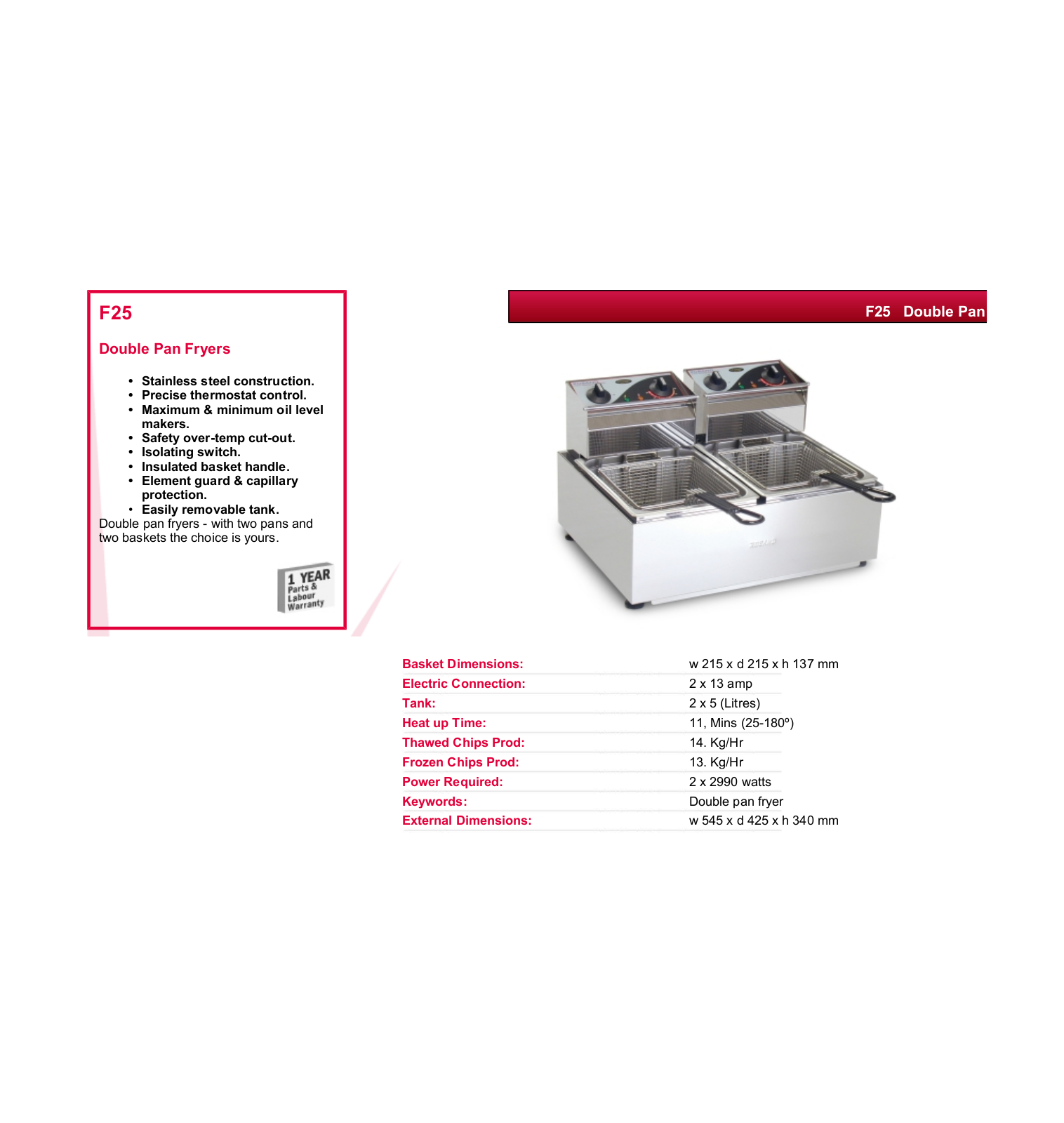 Valera F25 DATASHEET