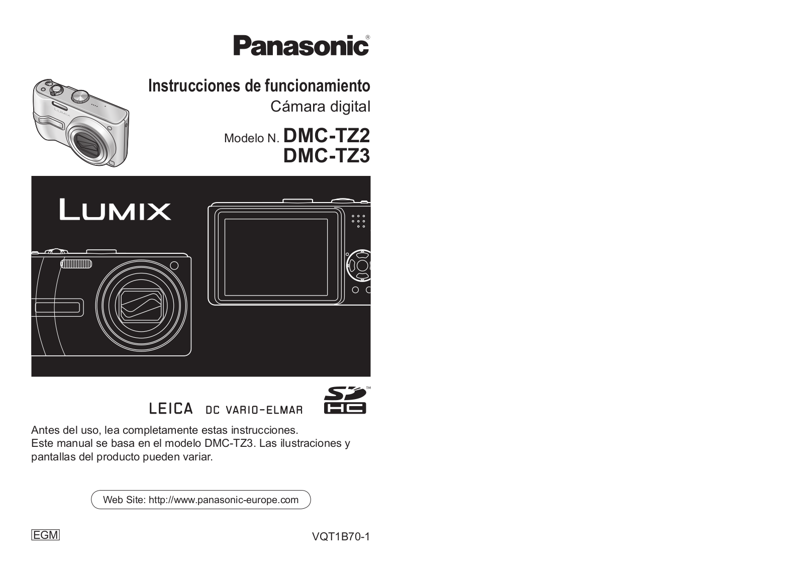 Panasonic LUMIX DMC-TZ3, LUMIX DMC-TZ2 User Manual