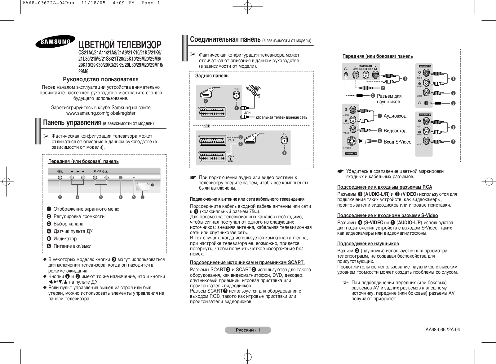 Samsung CS-21M6ZHQ User Manual