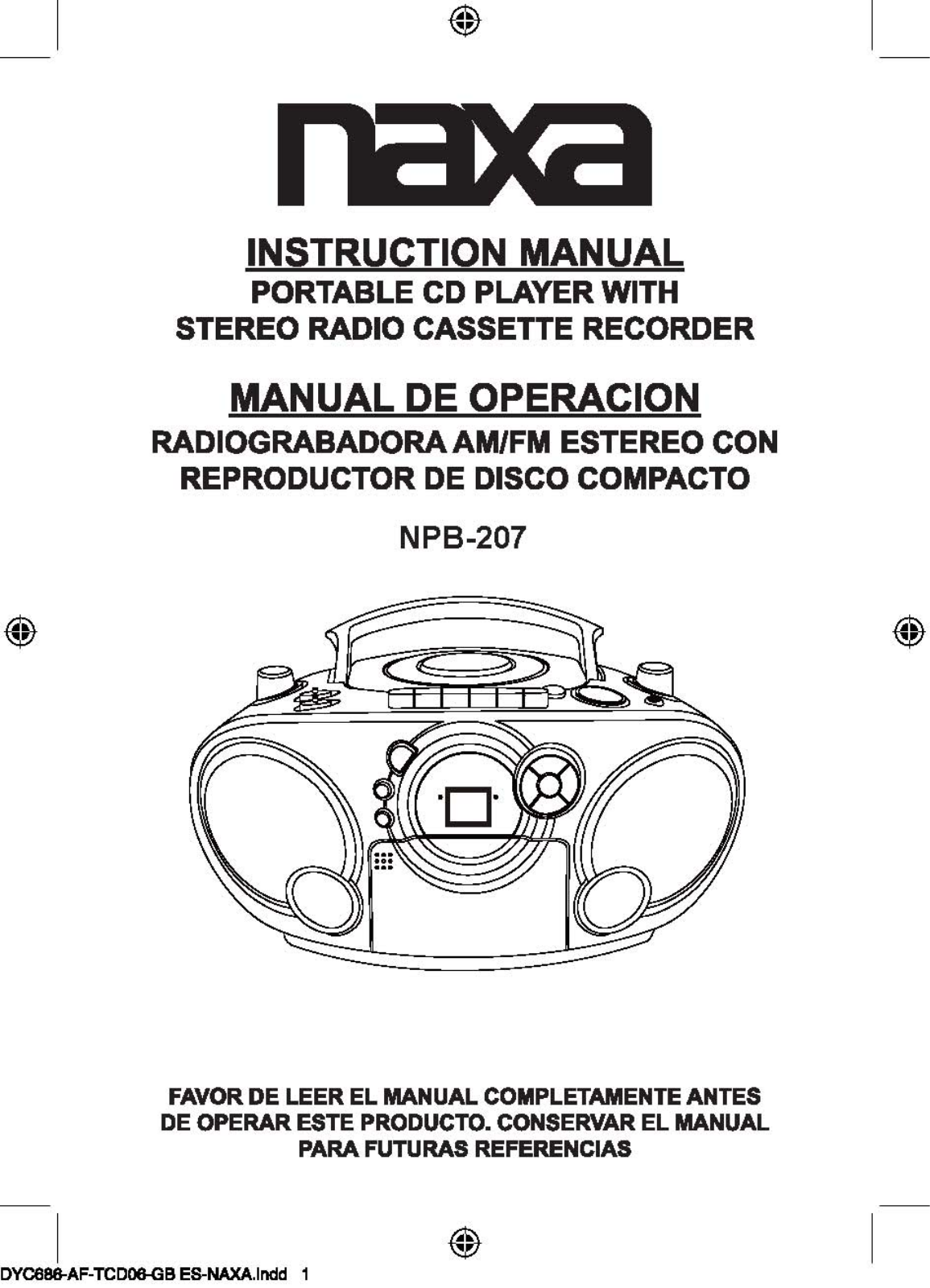 Naxa NPB-207 User Manual