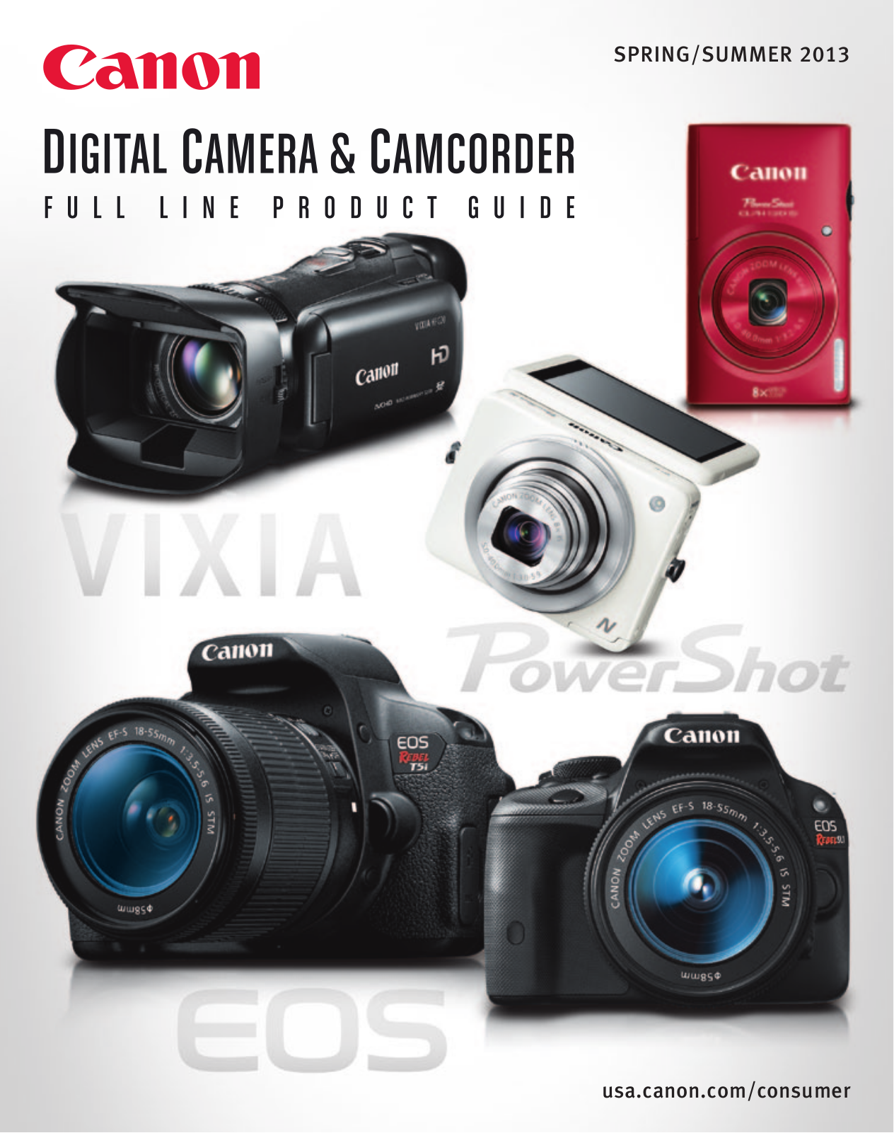 Canon EOS 5D MARK III, VIXIA HF R300, EOS M EF-M 22MM STM, EOS REBEL SL1 18-55MM IS STM, POWERSHOT G1 X Manual
