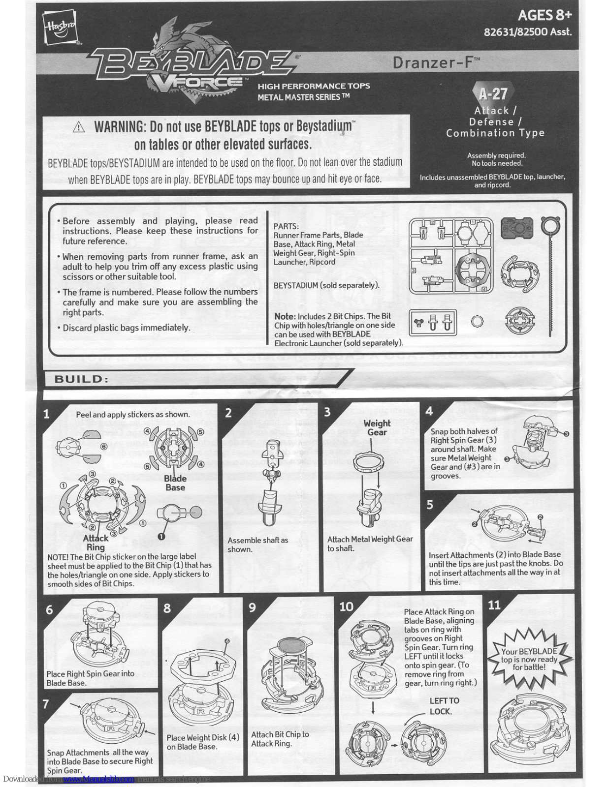 Hasbro 82631, 82500 Instructions Manual - ManualMachine.com