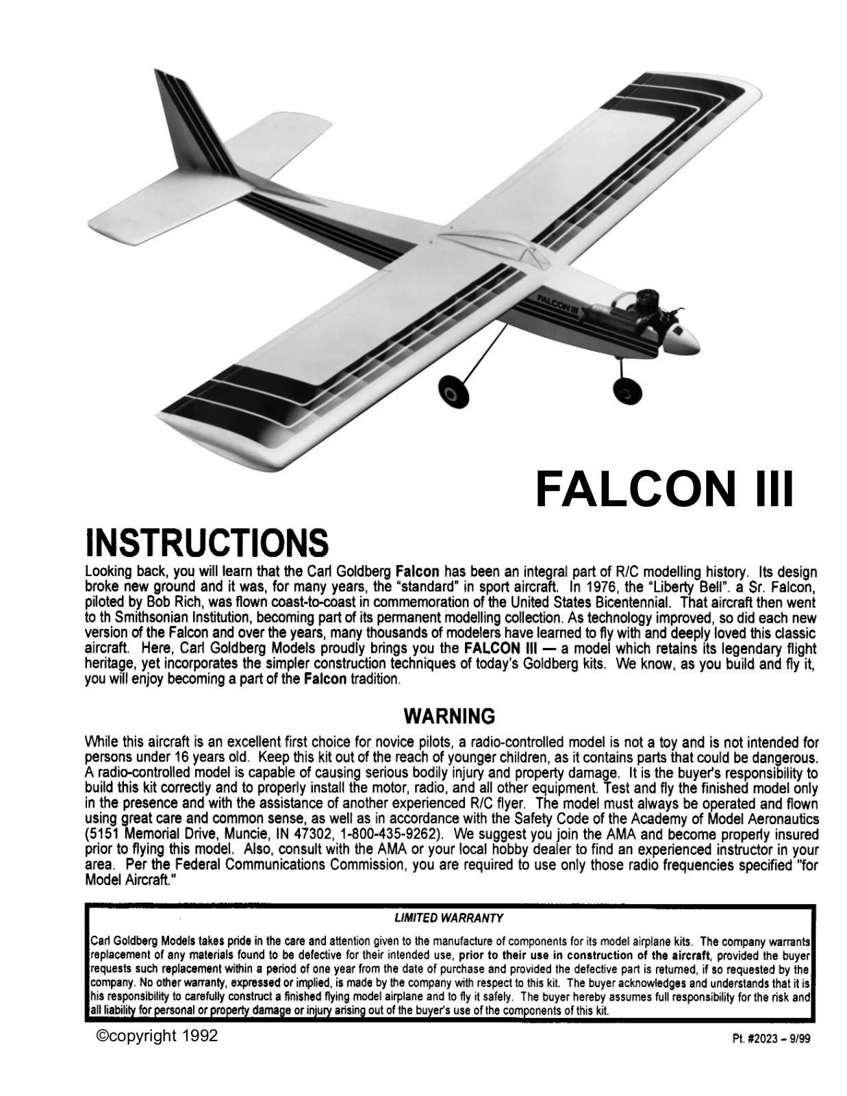 Carl Goldberg GBGA0050 User Manual