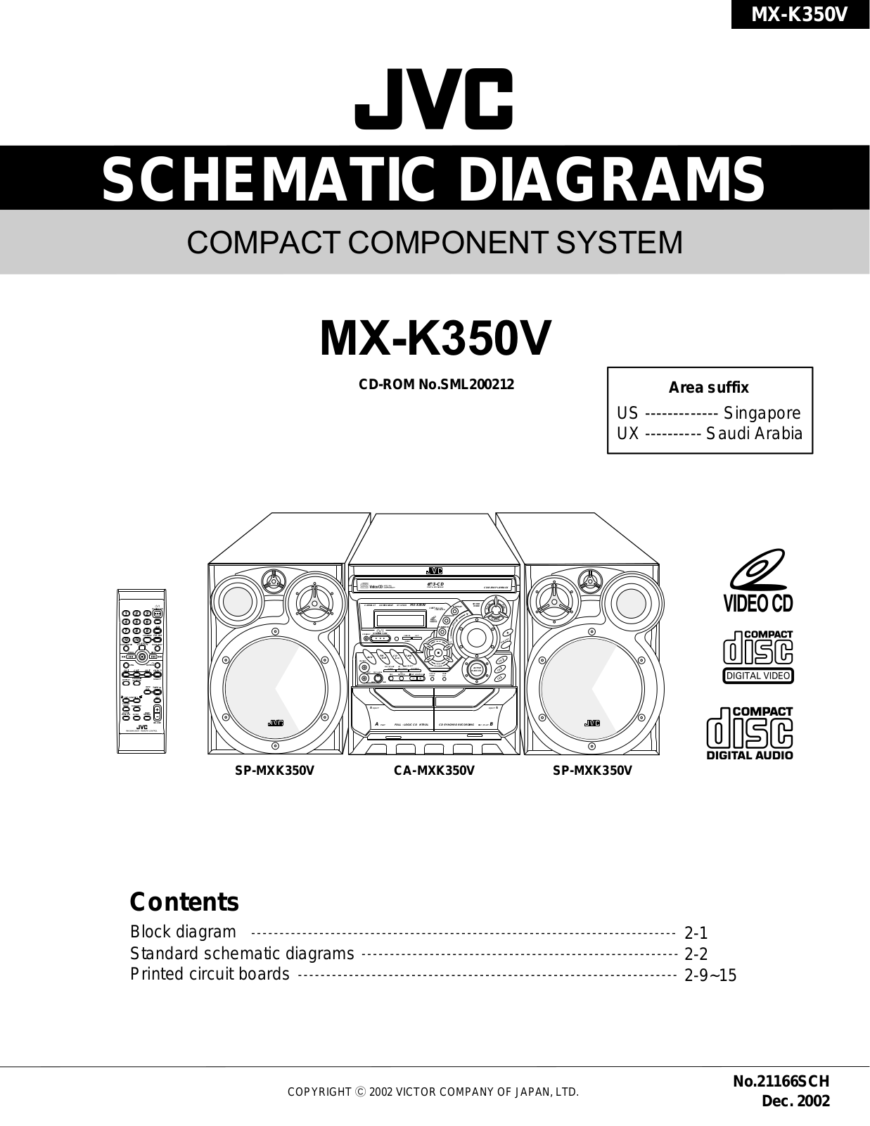 JVC MX-K350V Schematics