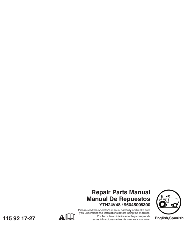 Husqvarna YTH24V48 User Manual