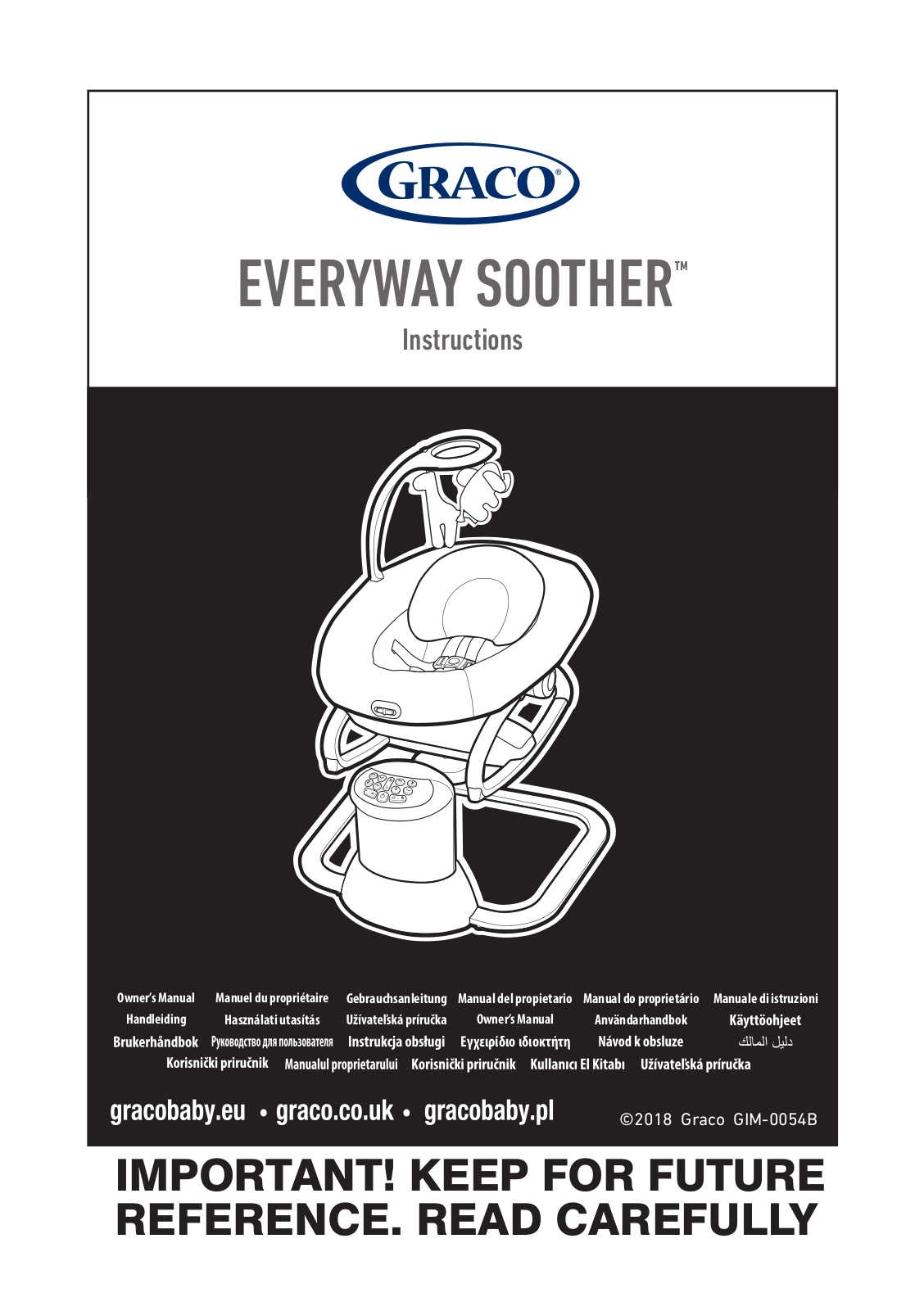 Graco EVERYWAY SOOTHER Owner's Manual