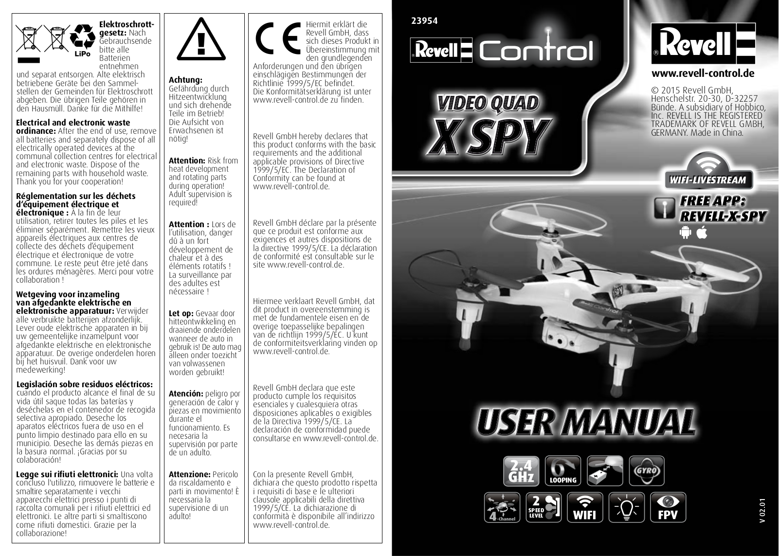 REVELL X SPY User Manual