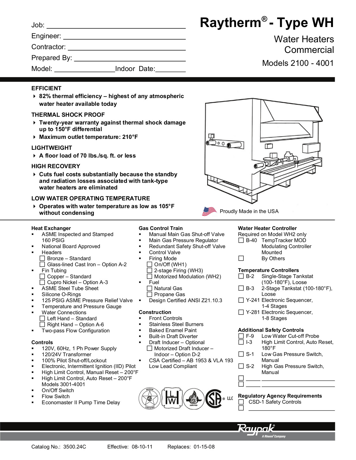 Raypak 2100 User Manual