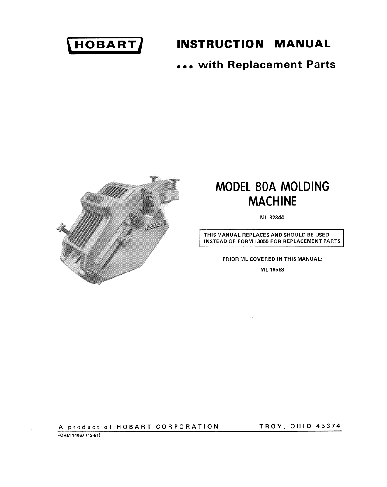 Hobart 80A Installation Manual