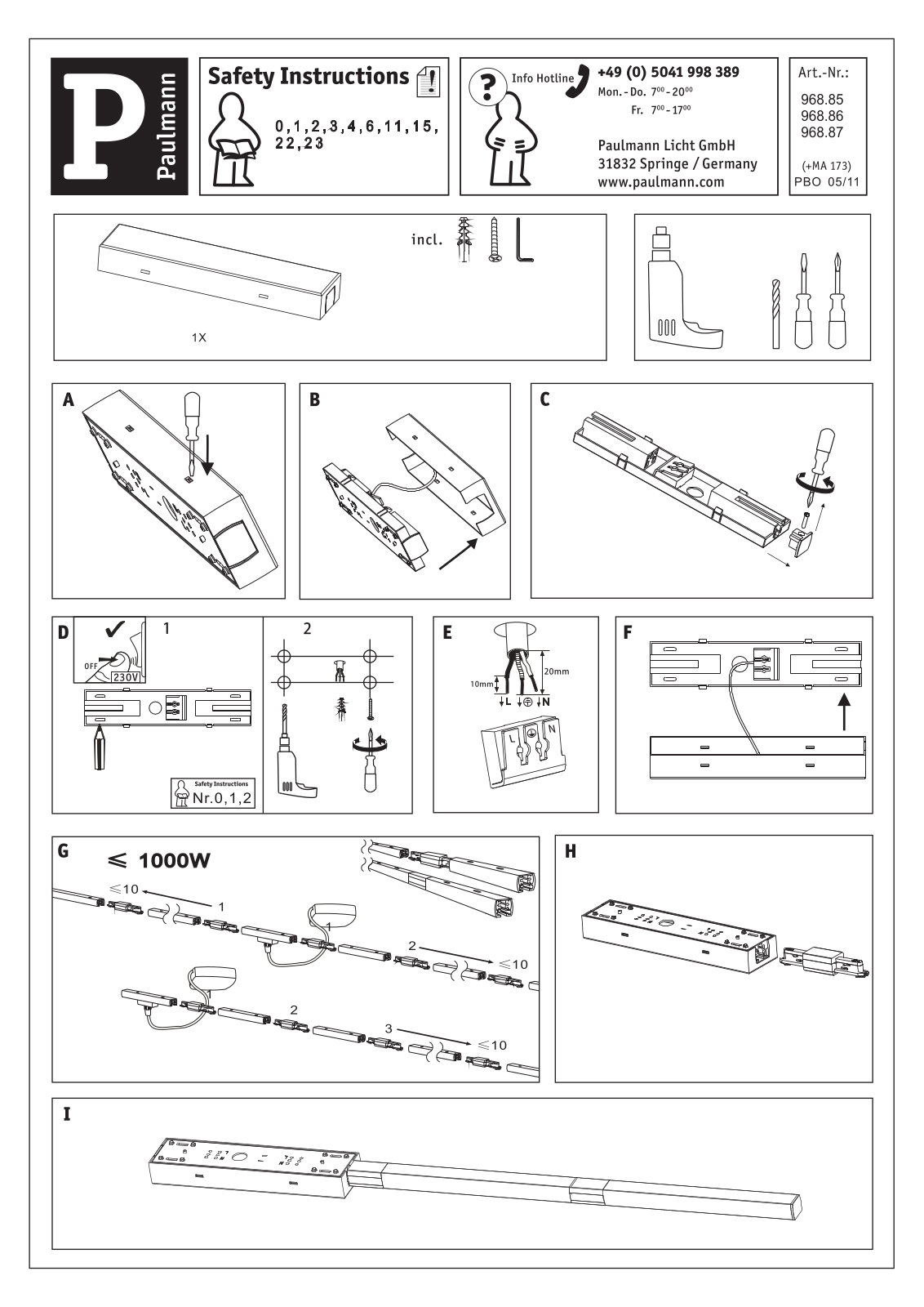 Paulmann 96885 Installation manual - ManualMachine.com
