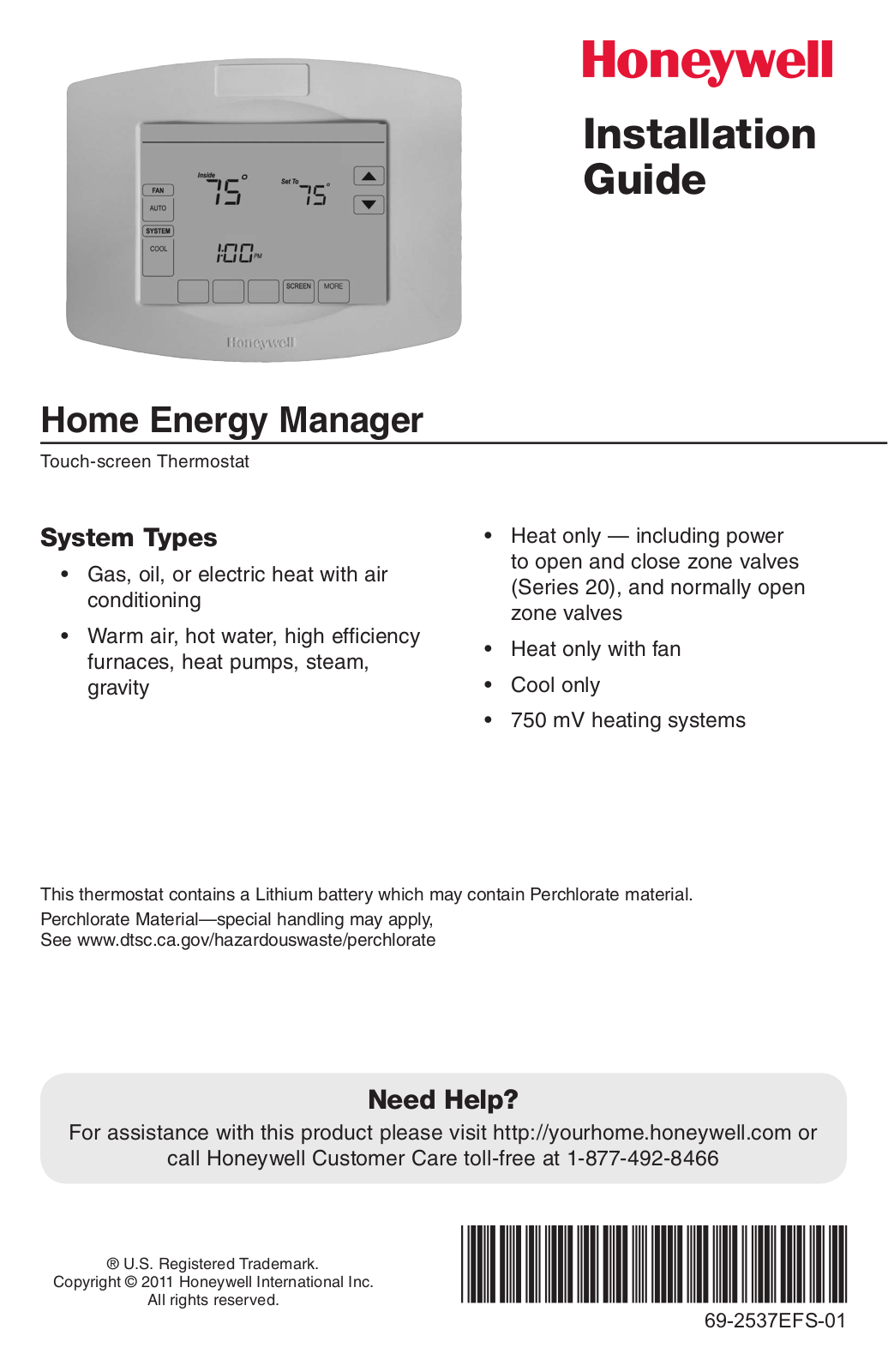 Ademco TH8320EM01 Users Manual