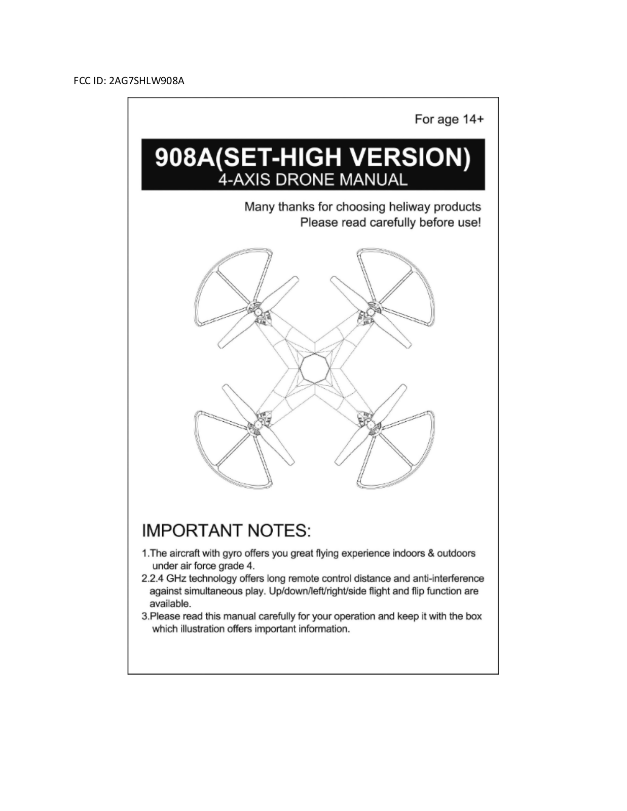 HELIWAY TOYS HLW908A Users manual