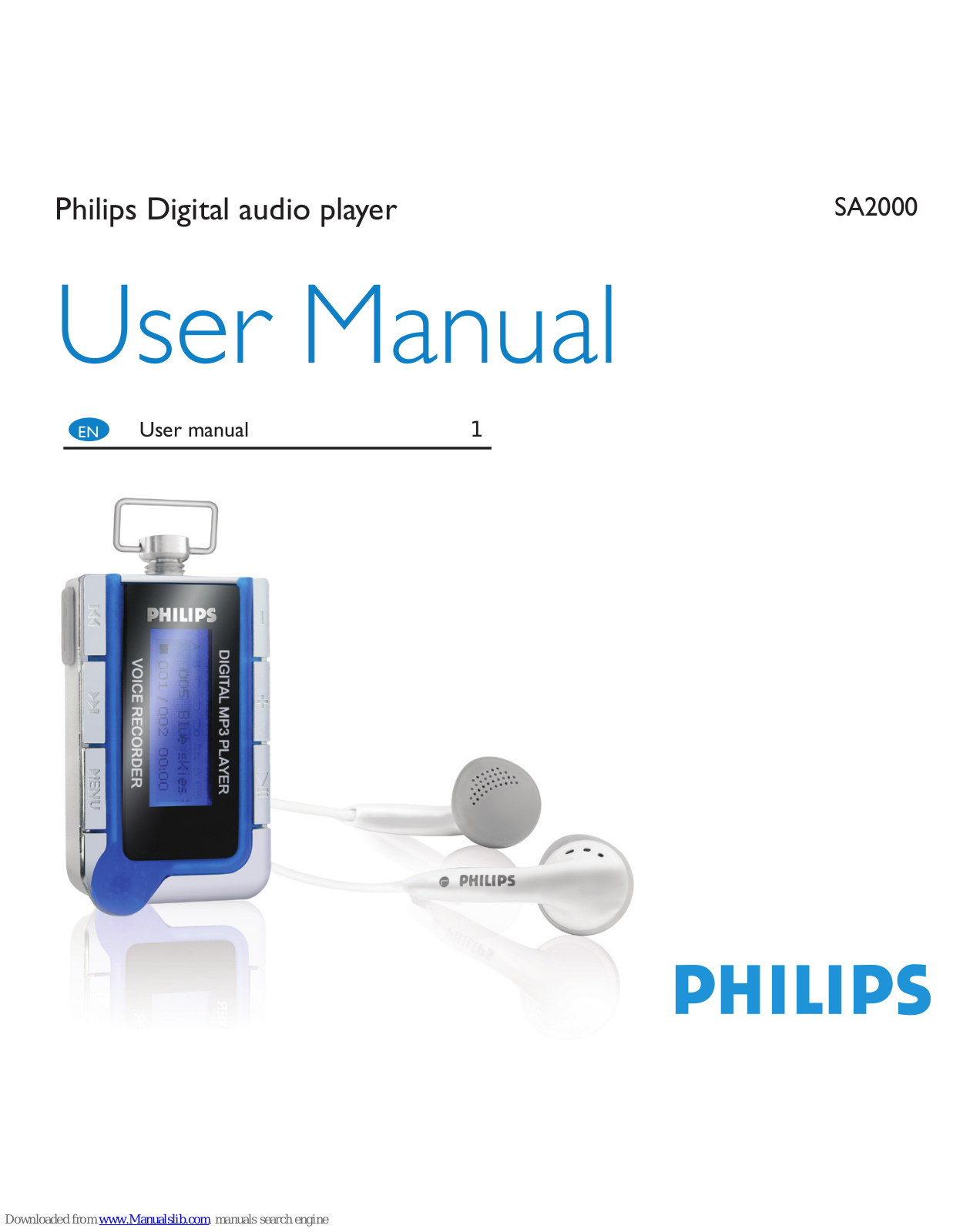 Philips SA2001/93, SA2012/93, SA2011/93, SA2010/93 User Manual - ManualMachine.com