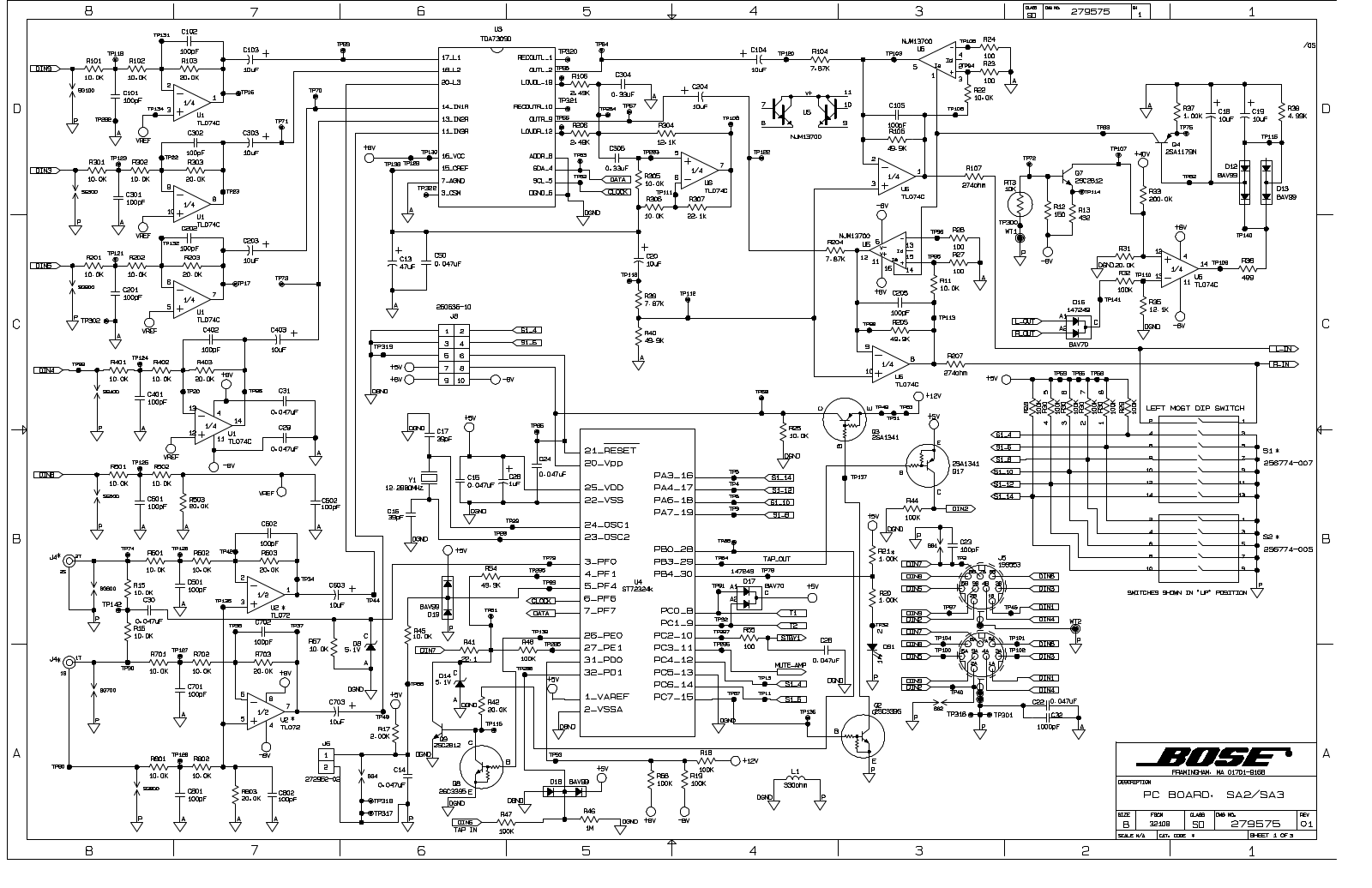 BOSE SD279575 1-3 01 Schematic