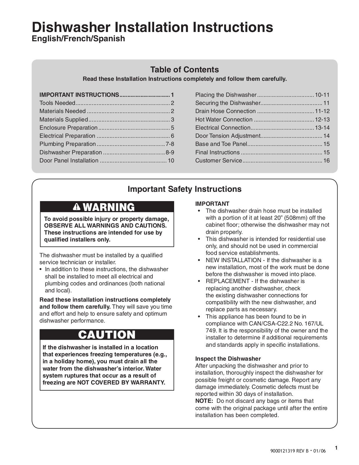 BOSCH SHE66C02UC, SHE66C05UC, SHE66C06UC, SHV56C03UC, SHV57C03UC Installation Manual